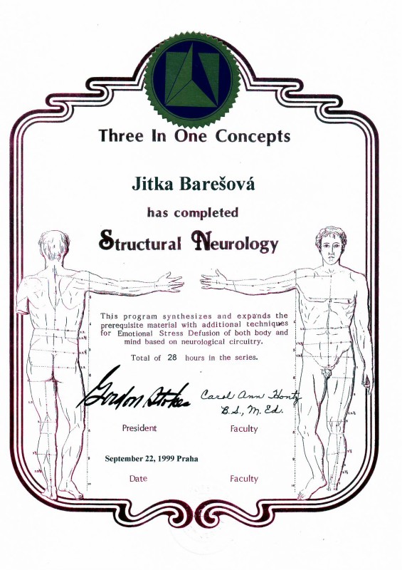 Certifikát Jitky Barešové